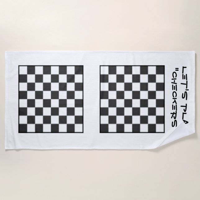Let's Play Game Towel - Checkers (Front)