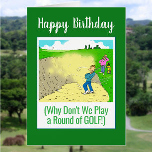 Let's Play Golf. Funny Happy Birthday Golfer