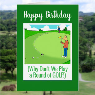 Let's Play Golf. Happy Birthday Golfer