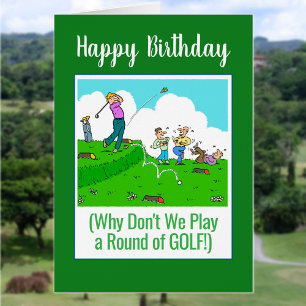 Let's Play Golf. Happy Birthday Golfer