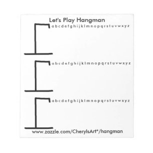 Let's Play Hangman 3 Games per Sheet Notepads