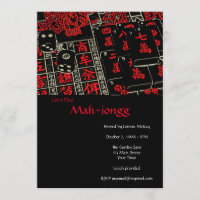 Let's Play Mahjong - a customisable invitation