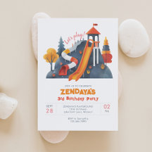 Let's Play Playground Birthday Party Invitation