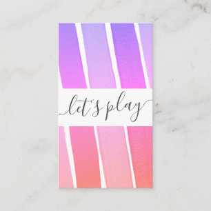 Let's Play Rainbow Playdate Mummy Calling Card