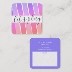Let's Play Rainbow Playdate Mummy Calling Card