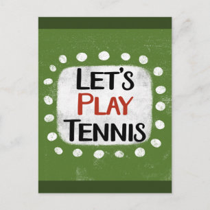 Let's Play Tennis Postcard