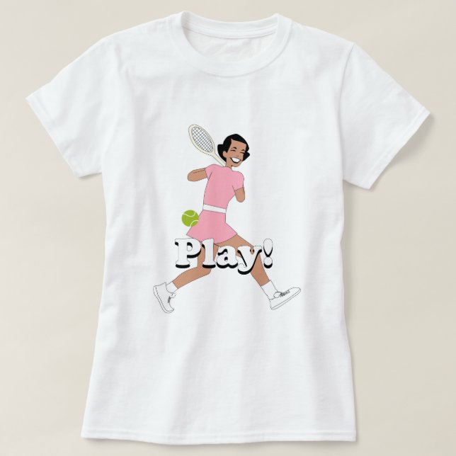 Let's Play Tennis T-Shirt  (Design Front)