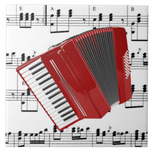 Let's Polka, accordion and sheet music, Tile