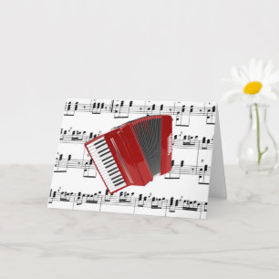 Let's Polka, Red Accordion, Card