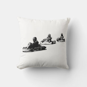 Lets Race - Go Kart Racers    Throw Pillow