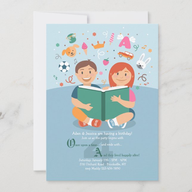 Let's Read About It Invitation (Front)