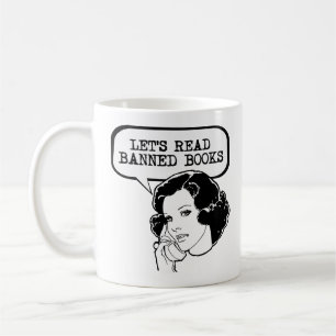 Let's Read Banned Books Retro Coffee Mug