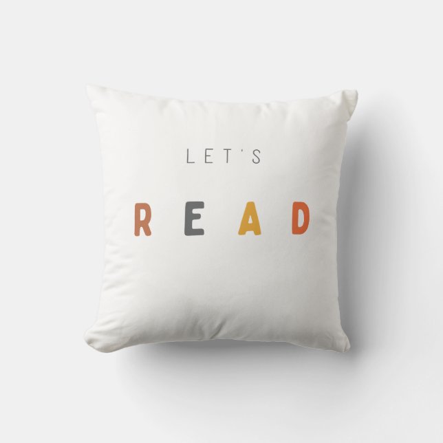 let's read. Throw Pillows (Front)