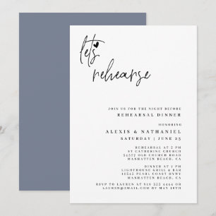 Let's Rehearse The Night Before Wedding Invitation