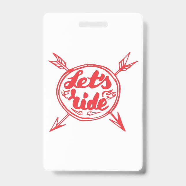 Let's Ride Biker ID Badge (Front)