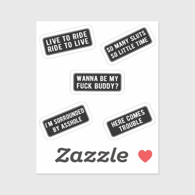 Let's Ride (Black) Sticker (Sheet)