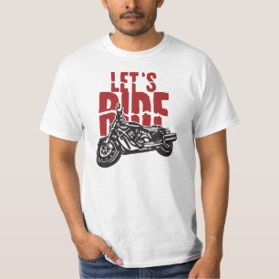 Lets Ride Motorcycle Design T-Shirt