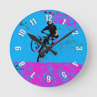 Lets Ride! - Mountain Biker Round Clock
