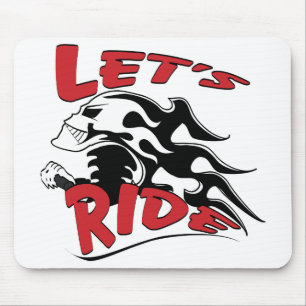 Lets Ride Skull Mouse Mat