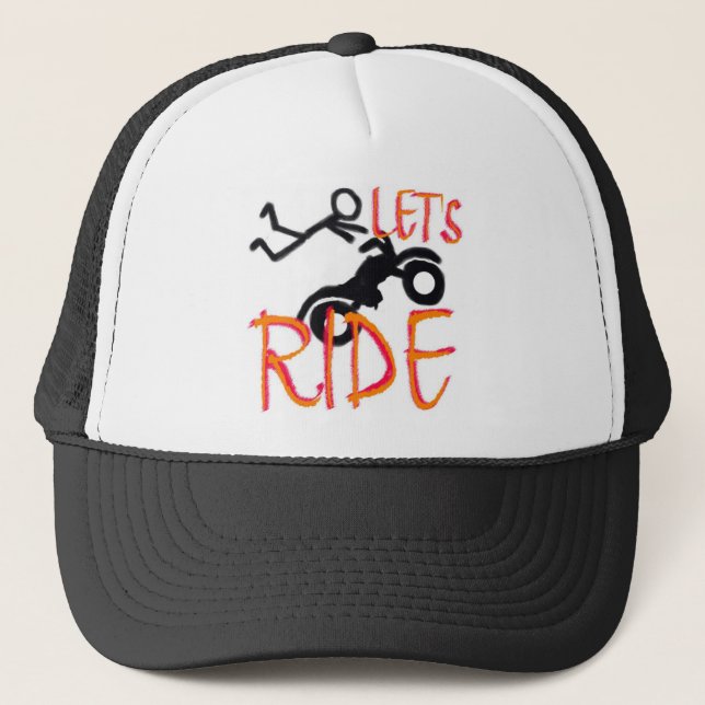 lets ride trucker hat (Front)
