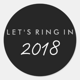 "Let's Ring In" New Year's Eve Favour Sticker