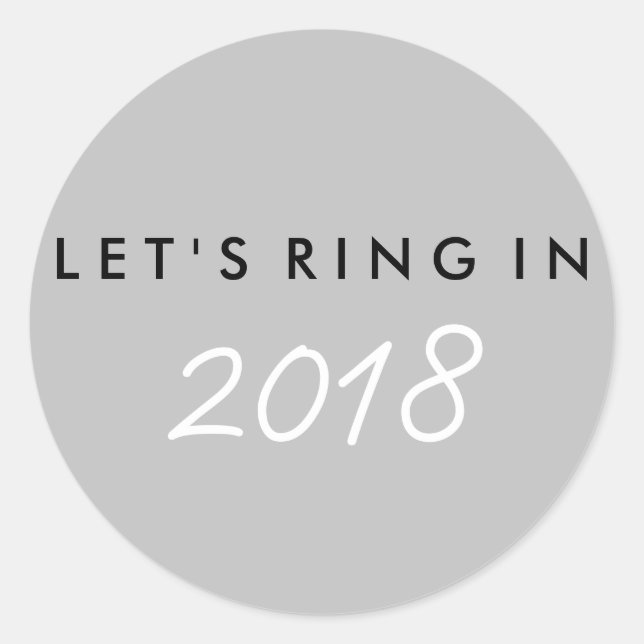 "Let's Ring In" New Year's Eve Favour Sticker (Front)