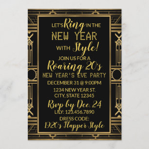 Let's Ring in the New Year Invitation