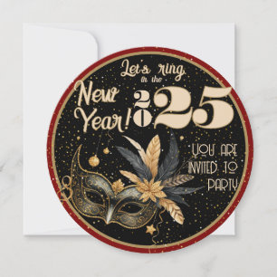Let's ring the New Year party Glamourous Black Red