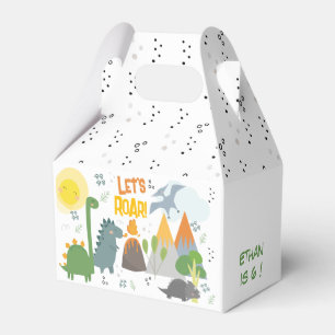 Let's roar Dino party kids birthday Favour Box