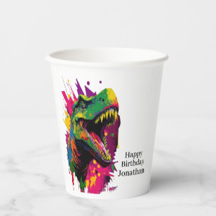 Let's Roar into a Dino-Mite Birthday Party! Paper Cups