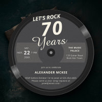 Let's Rock 70 Years Vintage Record Label Birthday
