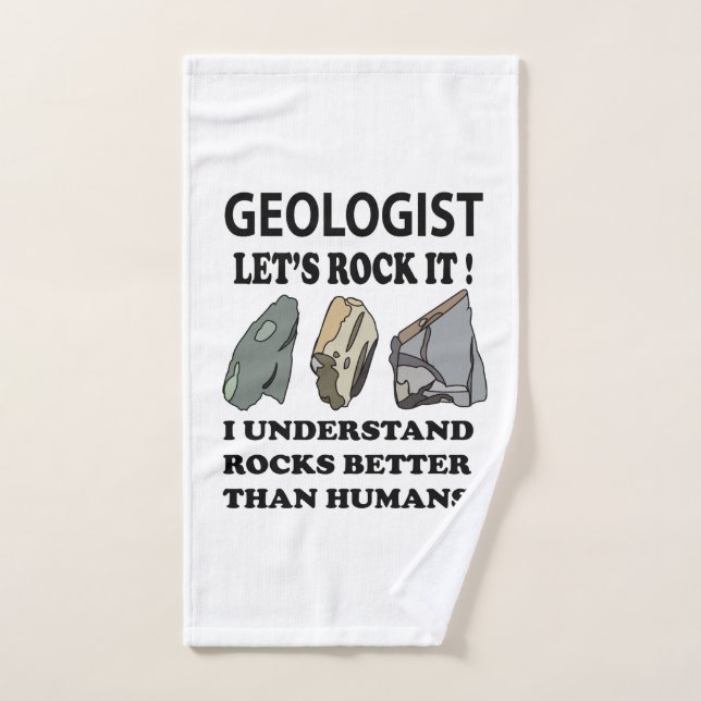 Lets Rock IT Geologist  Hand Towel (Hand Towel)