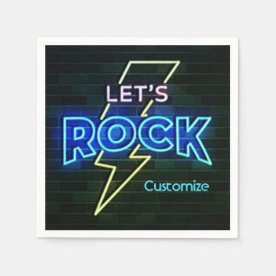 Let's Rock Lightning Bolt 2 Napkin