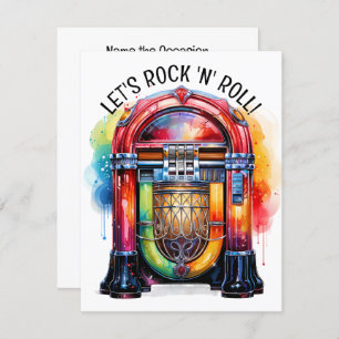 Let's Rock 'N' Roll Invitation