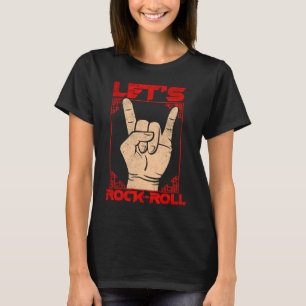 Lets Rock & Roll Devil Horn Vintage Rock Music Roc T-Shirt