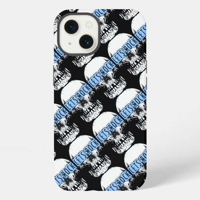 Let's Rock Skull   iPhone Case (Back)