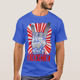 Lets Rock Vintage Rock And Roll Music Lovers1634 T-Shirt