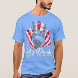 Lets Rock Vintage Rock And Roll Music Lovers 1612 T-Shirt