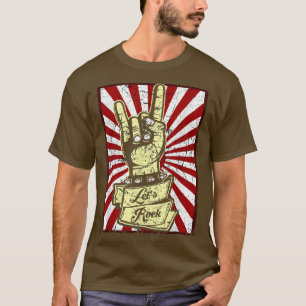 Lets Rock Vintage Rock And Roll Music Lovers 1614 T-Shirt