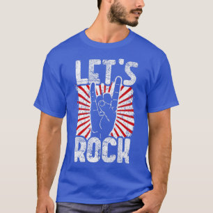 Lets Rock Vintage Rock and Roll Music Lovers  T-Shirt