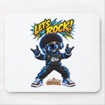 Let's Rock! Zap AI Robot Gaming Mouse Pad