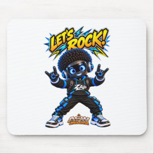 Let's Rock! Zap AI Robot Gaming Mouse Pad