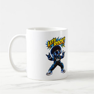 Let's Rock! Zap AI Robot Rock and Roll Coffee Mug