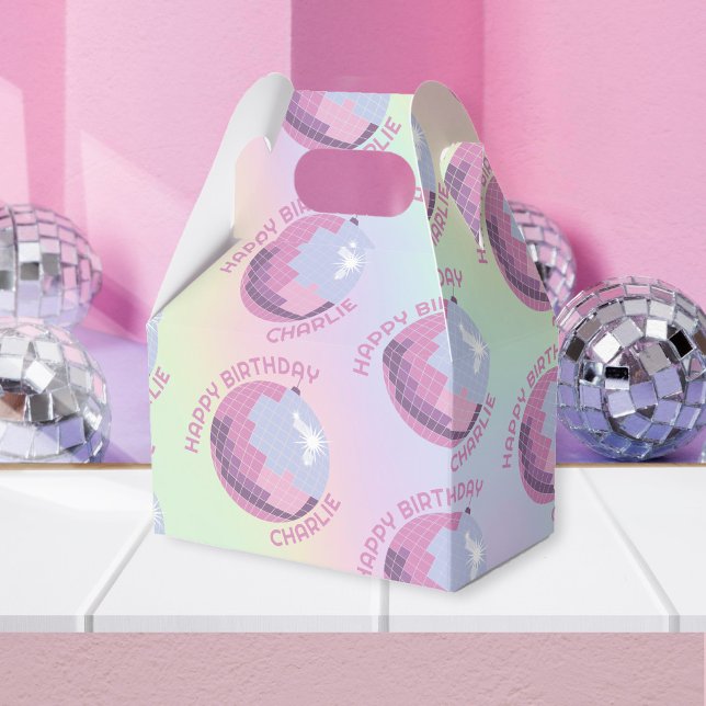 Let's Roll Fun Retro Roller Skating Girls Birthday Favour Box (Creator Uploaded)