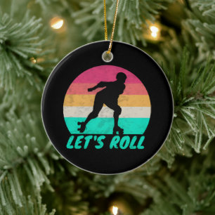 Lets Roll Girls Ceramic Tree Decoration