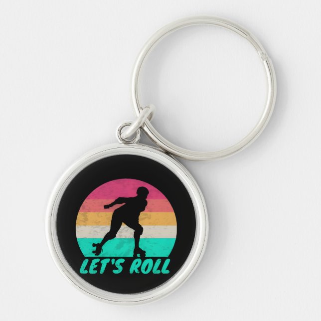 Lets Roll Girls Key Ring (Front)