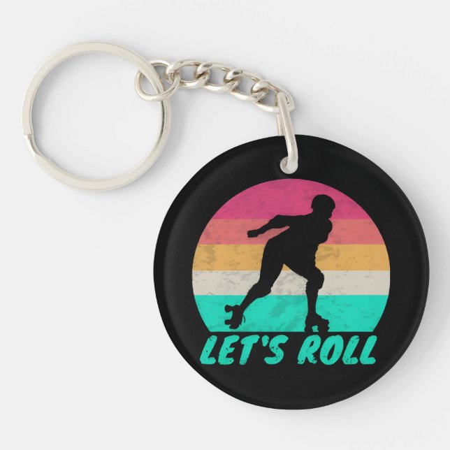 Lets Roll Girls Key Ring (Front)