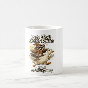 Let's Roll Math Rocks And Do War , Racoon Wizard Coffee Mug