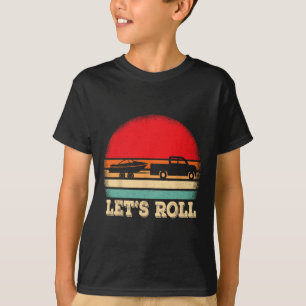 Let's Roll Retro Boating Boat Captain T-Shirt