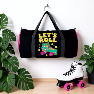 Let's Roll Retro Roller Skate Duffle Bag
